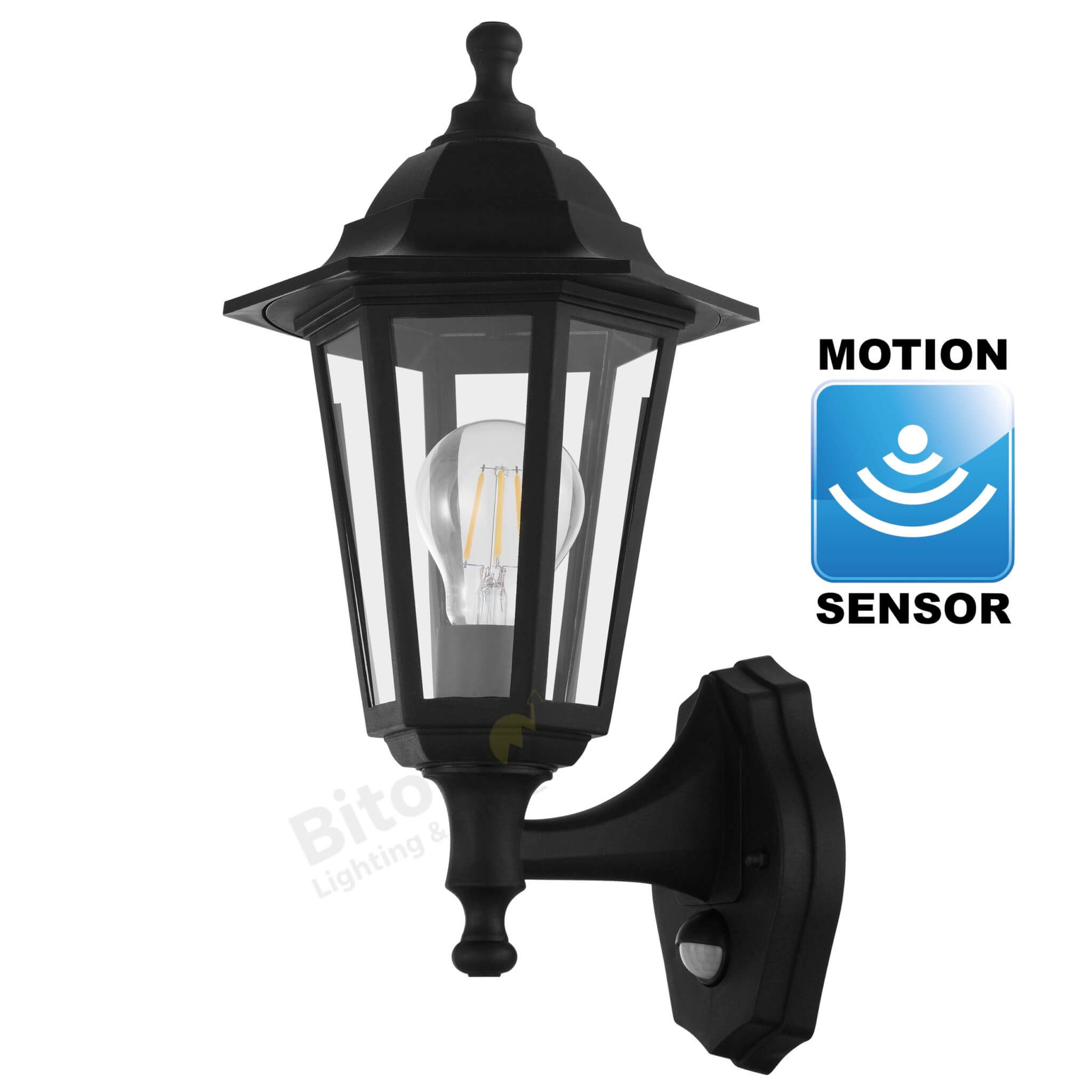 Eglo Duanera Black Sensor Coach Light - Bitola Lighting and Fans